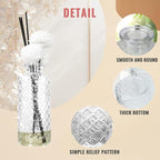 Glass Flower Vase, Aromatherapy Bottle, Small Vase, 6 Sets, Simple, White Transparent, for Birthday, Anniversary, Wedding, Home Decoration