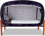 Bed Tent Full Bed Canopy Portable Dream Tent for Adult Indoor Sleeping Tents with 2 Doors Breathable Private Space Tents, Starry Constellation
