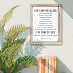 Christian Wooden Wall Sign, Decorative Signs for Home Decor, Religious Artwork, Bible Verse Decoration, Framed Wall Plaque Sign 15 * 11.5 inches, For I am Persuade