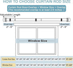 Curtain Rods for Windows 16 to 240 Inches Adjustable Length 1 Inch Diameter Window Curtain Rod with Aluminium Finials, Flash Gold