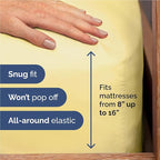 Full Sheets Set 6 Piece - Includes 4 Pillowcases - Bed Sheets Full Size - Soft Hotel Luxury Bedding - Cooling, Comfy, Fade Free & Breathable - 1 Flat, 1 Fitted & 4 Pillowcases w/ Deep Pockets - Yellow