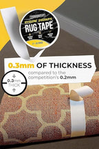 The Good Stuff Double Sided Carpet Tape [2 Inch x 10 yd] Secure Area Rugs to Carpets, Laminate, and Hardwood Floors, Easy to Remove and Restick Without Residue or Damage to Rug or Floor