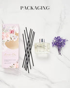 M&SENSE Reed Diffuser Set with 7 Sticks | 7.0oz Fresh Green & Eucalyptus Scent, Home Fragrance Diffuser for Bedroom Bathroom Décor, Scented Diffuser with Baby's Breath Flower Gifts for Women