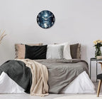 XFM Black Wall Clock 16 Inch Silent Wall Clocks Battery Operated Clocks Moon Night Forest Wall Clock Modern Halloween Decorative for Living Room Kitchen Bedroom