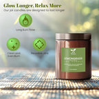 Lemongrass Scented Soy Jar Candle – 6.3oz Natural Soy Wax Candle for Stress Relief – Clean, Long-Lasting Burn – Non-Toxic Aromatherapy Gift for Her – Home Spa & Room Décor
