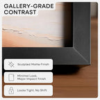 Homeforia 20x24 Picture Frame Black, High End Metal 20x24 Frame Matted to 16x20 Print, 20 x 24 Black Poster Frames with Mat 16 by 20 inch Photo, 24x20 Hanging Frame, Tempered Glass, Wall Kit, Set of 1