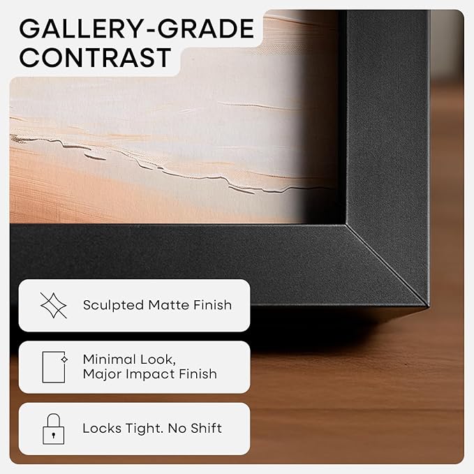 Homeforia A1 Poster Frame Black, High End Metal 23.4 x 33.1 inch Large Picture Frames with Mat 16.5 by 23.4 for Photo, A1 Size Frames Matted to A2 Print, 23.4x33.1 Thin Frame, Tempered Glass, Set of 1