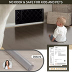 Area Floor Mat for Home, 4'×6' Translucent Black No Slip Waterproof Vinyl Area Rug for Hard Floor, Spill Resistant Floor Protector Cover for Kitchen, Easy Clean Splat Mat for Under High Chair