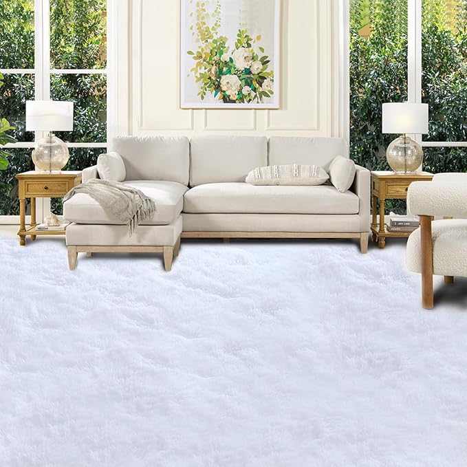 Area Rug 10x14 for Living Room: Large Shag Area Rugs for Living Room - Shaggy Area Rug 10x14 Modern Indoor Shag Fuzzy Floor Carpet