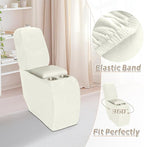 Arfntevss Sectional Recliner Couch Covers Velvet Corner Sectional Sofa Cover for Reclining Couch Stretch Soft L Shape Recliner Slipcover Washable Middle Console Protector (1 Console Cover, Cream)