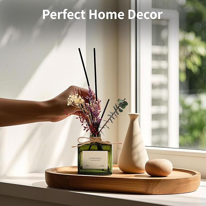 Flower Reed Diffuser Set, 6.09 oz Sandalwood Scent Diffuser with Sticks, Long-Lasting Reed Diffusers for Home Office Decor, Graceful Home Fragrance is Used as A Gift for Men and Women