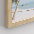 SIGNWIN Framed White Beach Shore Tropical Palm Tree Island Wall Art, Set of 4 Landscape Colorful Wall Decor Prints, Nature Wilderness Wall Décor for Living Room, Bedroom - 11"x14" Natural