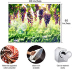 BULOR Vineyard Tapestry Grapes Clusters Wine Rustic Vintage Tapestry Wall Hangings Tapestry for Kids Bedroom Living Room Dorm Man Cave Background(80x60 Inch)