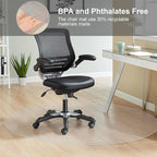 Office Chair Mat for Hard Floors,36" x 36" Desk Mat Comfortable and Non-Skid Office Chair Mat Protect Your Floors from Damage, Easy Glide Rolling Plastic Floor Mat for Work,Home