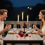 Taper Candle Holders, Set of 6 Candlestick Holders for Table Centerpieces, Weddings, Parties, Anniversaries and Home Decor, Elegant Candle Holders (Gold)