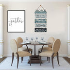 Wooden Collage Panels Home Positive Affirmations Wall Art - Wall Plaques for Living Room,Bedroom,Dining Room,Bathroom - Multicolor Family Rustic Farmhouse Wall Decor 5pcs