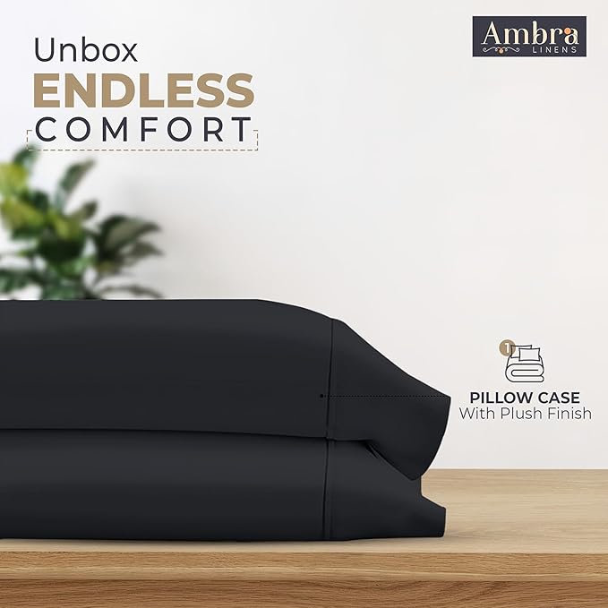 Ultra Soft Pillow Protectors 400TC Set of 2 Breathable Pillow Covers 100% Protection Against Stains, Dust & Dirt - Machine Washable