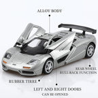 1/36 Scale Mclaren F1 1994 Diecast Cars Models,Pull Back Vehicles Mclaren Toy Cars,Cars Gifts for Boys Girls Silver