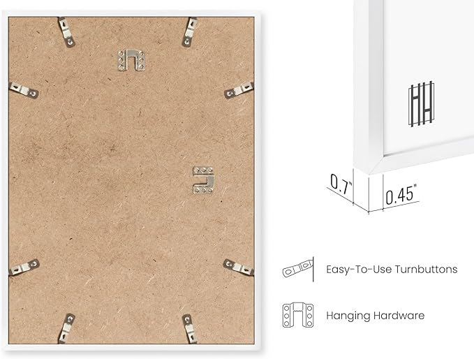 Haus and Hues 20x30 White Oak Wood Picture Frames Set of 25 - Premium Bulk Picture Frames 20x30 Bundle - Elegant Gallery Wall Frame Set for Posters, Art Display - Ideal for Wall Decor in Home & Office