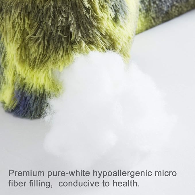 Fur Reading Pillow w/Unique Camo Colors, Fluffy Cozy Bed Rest Pillow Lounge Cushion with Arms for Adults & Kids, Back Pillow for Sitting in Bed Couch Chair, Functional Bed Wedge Pillows