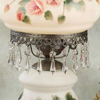 Touch of Class Adelaide Hurricane Style Table Lamp - Victorian Aesthetic - Scalloped Glass - Antique Parlor Lamp