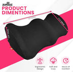 Ergonomic Leg Pillow for Leg and Knee Support | Premium Memory Foam Knee Pillow for Beauty Salon Or Home | Bolster Pillow for Legs Helps Comfort Enhancement, Legs & Lower Back Pain Relief (Black)