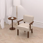 Accent Chair, PU Leather Chair for Living Room Oversized Armchair with Soft Seat and Armrests for Bedroom Dinning Reading Waiting Room (One Chair)