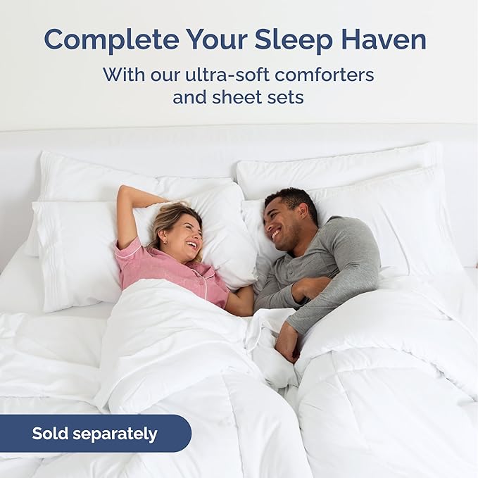 Wrap Around Dust Ruffle Bed Skirt - Navy Blue - for Queen Size Beds with 15 Inch Drop - Elastic Strap - Adjustable Pleated Bedskirt with Brushed Fabric and Wrinkle Free - for Women, Men, Kids & Teens