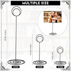 Teling 36 Pieces Table Number Holders 3 Size Place Card Holder Name Numbers Menu Memo Note Card Picture Photo Clip Stand Table Sign for Wedding Anniversary Party Display(Black)