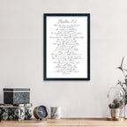 LuZhiQiang Psalm 23 Wall Art Bible Verse 16"×11" Christian Inspirational Scripture Sign Wood Framed Wall Hanging Decor (Black)