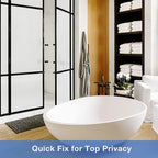 Volcanics Frosted Glass Window Privacy Film, Removable Static Cling Bathroom Window Film, Heat Control UV Blocking, Peep-Proof, Ideal for Home Office 35.4 x 39.3 Inches