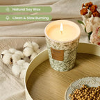 M&SENSE SandalWood Jasmine Scented Candles for Home, Lead-free Wick Highly Scented Jar Candles, 14.1 Oz 80 Hours Lasting Burning Candles Gifts for Women, Relaxing Aromatherapy Candle for Stress Relief