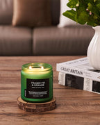 M&SENSE Fir & Orange Scented Candle, 11.6oz Soy Wax Non Toxic for Home Up to 70 Hours, 2 Cotton Wick Christmas Tree Scent Holiday Aromatherapy Candle for Relaxation