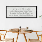 ZZJJHYWGQ God Grant Me Prayer Wall Decor Christian Serenity Prayer Sign 32"×12" God Jesus Catholic Prayer Bible Verse Inspirational Quotes for Living Room Bedroom Office Large Hanging Art (Black)