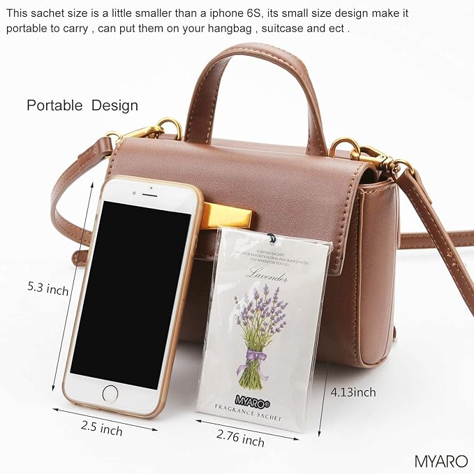 MYARO 12 Packs Scented Sachets for Drawer and Closet, Long-Lasting Potpourri Bags Closet Air Freshener Home Fragrance Sachet 3 Scents Options- Lavender, Bloomy Flower, Gardenia