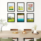 IBUYKE 11 x14 Picture Frame,Solid Oak Wood 11x14 Photo Frame with Mat to 8x10,11x14 Picture Frames With Tempered Glass,Wall Mount Display,Home Decor,Black Oak 14 x 11 Frame,UWPF1114B