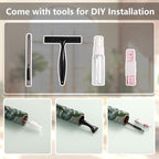 LEMON CLOUD Window Privacy Film Static Clings Decorative Leaf Rainbow Window Sticker Non-Adhesive Decals for Glass with Tools,17.5 x 157.4 Inch