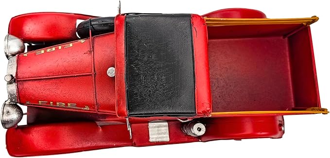 12'' Iron Classic Red Truck Pick-up Model Collectible Vehicle Decoration, Metal Christmas Decor, Unique Blend of Vintage, Rustic, Farmhouse Truck for Table Top (B)