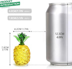 Glass Fruit Decor Crystal Pineapple Figurine Collectibles Hand Blown Glass Fruit Pineapple Decoration for Home Kitchen Office for Women