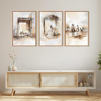 HPINUB Jesus Easter Framed Canvas Wall Art Set,Large Religious Christian Bible Verse Wall Decor,Resurrection Sunday Artwork for Living Room,Church Christian Easter Gift-16"x24"x3