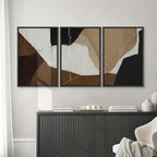 SIGNWIN Framed Canvas Print Wall Art Modern Abstract Neutral Tone Minimalist Geometric Photography Modern Art Minimalist Black and White for Living Room, Bedroom, Office - 16"x24"x3 Black