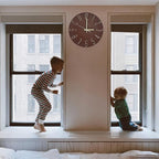 Wall Clock, Silent Clock, Wall Clocks Battery Operated， 12 inch Modern Wall Clock, Suitable for Offices, Living Rooms, Kitchens, Homes, Schools (Retro Brown Without Second Hand)