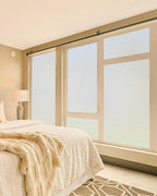 Frosted Glass Window Privacy Film Decorative, Bathroom Window Privacy Film for Glass Windows Cover, Static Cling, Removable, Reusable, Anti-UV, Anti-Glare, Heat Blocking, 17.5 by 78.74 inch