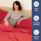 King Sheets Set 6 Piece - Includes 4 Pillowcases - Bed Sheets King Size - Soft Hotel Luxury Bedding - Cooling, Comfy, Fade Free & Breathable - 1 Flat & 1 Fitted & 4 Pillowcases w/ Deep Pockets - Red