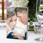 5 Pack 4 x 6 Inches Acrylic Picture Frame Desktop Frameless Photo Frame Double Sided Transparent Acrylic Horizontal Magnetic for Desk Desktop Display Pictures Holder