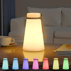 Portable Outdoor Table Lamp, Cordless Rechargeable Outdoor Table Lanterns RGB LED Lights with Remote, IP44 Water-Resistant Battery Operated Hanging Lamp for Patio Garden Camping Dining Room