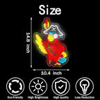 Pirate Parrot Neon Light - Pirate LED Light Wall Decor Ideal for Pirate Party Decorations Gifts for Friends