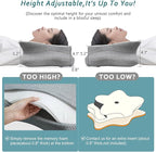 Cervical Neck Pillow for Pain Relief Sleeping, Contour Memory Foam Pillows, Ergonomic Side Sleeper Pillows for Adults, Cooling Orthopedic Neck Support Pillow for Back Stomach Sleepers