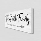 Personalized Family Name Wood Sign - Custom Last Name Plaque, New Family Established Sign, Wedding & Housewarming Gift, Rustic Home Wall Decor Plaque 16"x6"