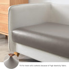 Yates Home PU Leather Couch Sofa Cushion Slipcover Water-Proof Elastic Chair RV Seat Covers Loveseat Sofa Furniture Protector Slip Cover for Settee Seater Replacement in Living Room（Loveseat, Taupe）